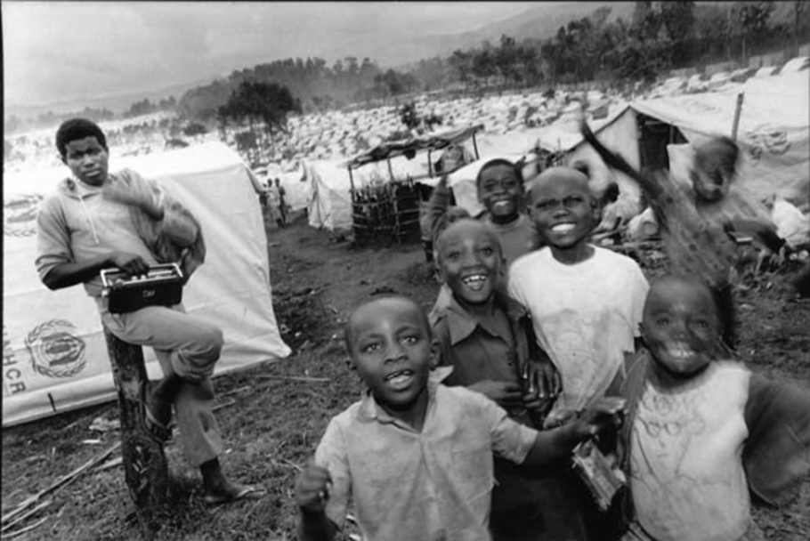 Pakolaisleiri Ruandassa.